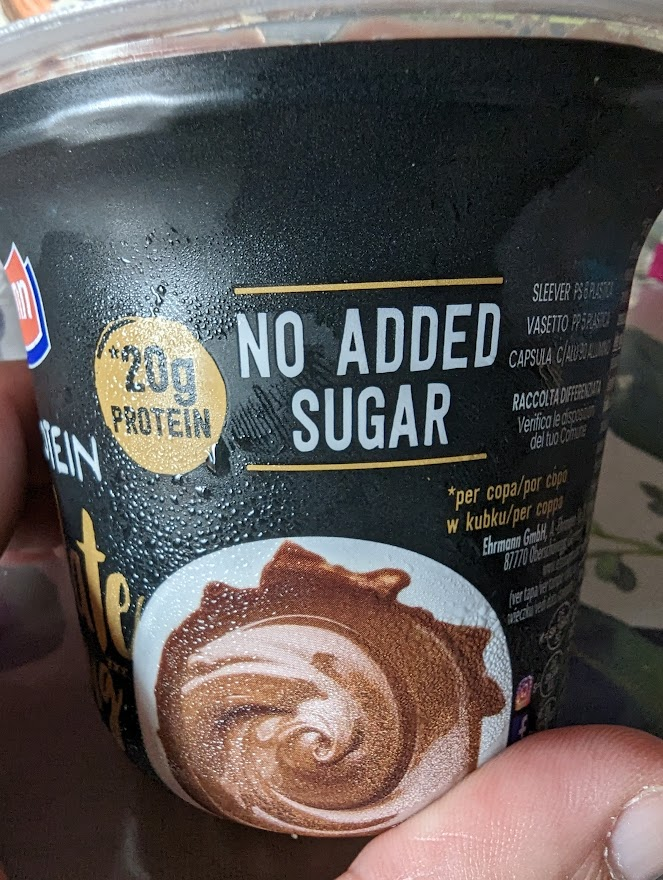 Nessuno zucchero aggiunto in Ehrmann High Protein Pudding